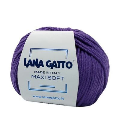 Lana Gatto Maxi Soft (14450 фиолетовый) 100% меринос экстрафайн 50 г/90 м